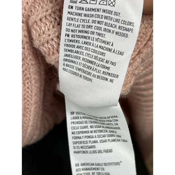 Women's Sweater AMERICAN EAGLE XS Women's Pink Sweater Winter Clothing Spring - Picture 9 of 9